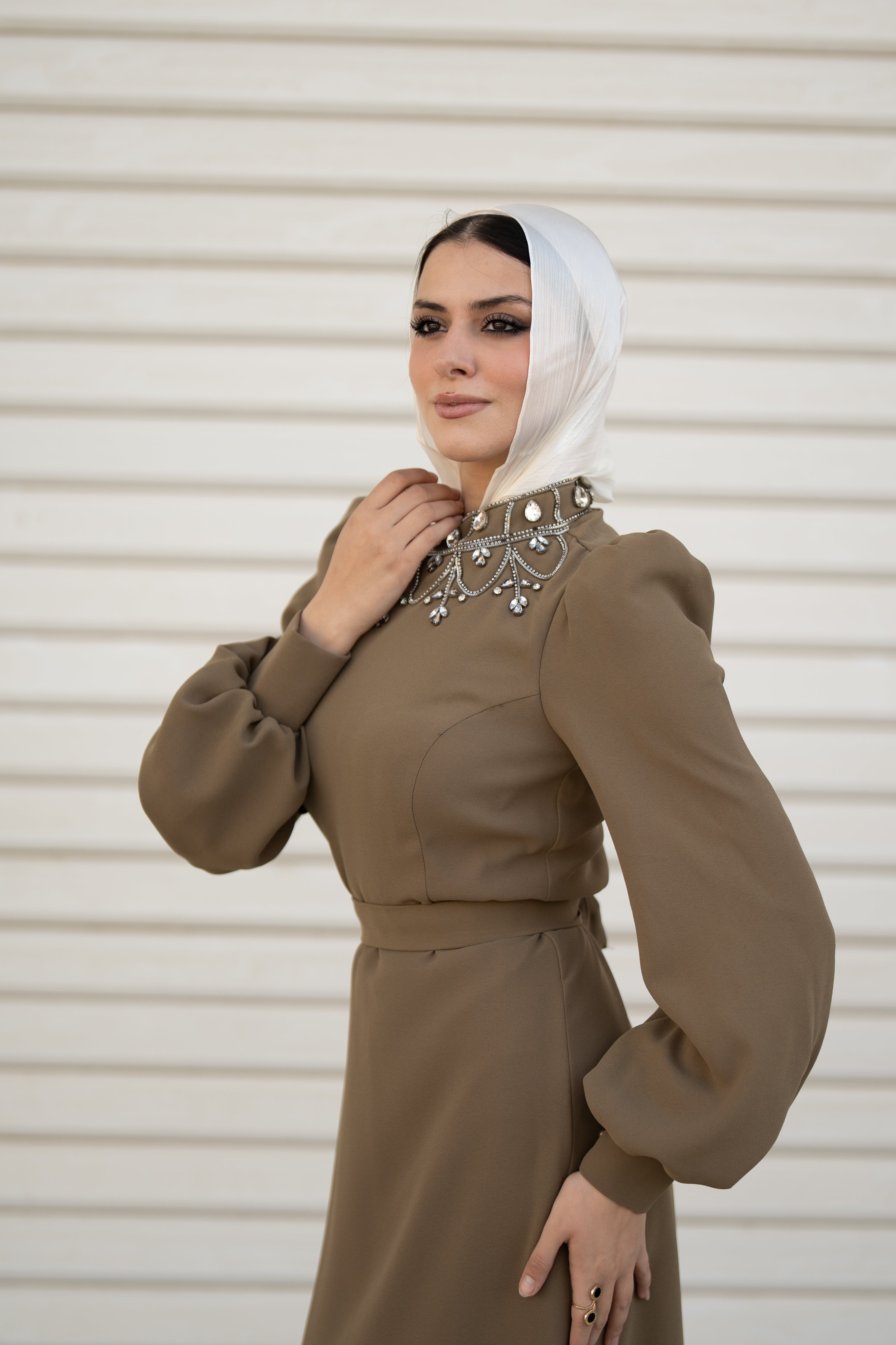 Majesty Dress - Olive