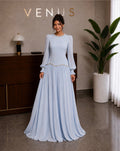 Sara Dress-Powder Blue Crystal