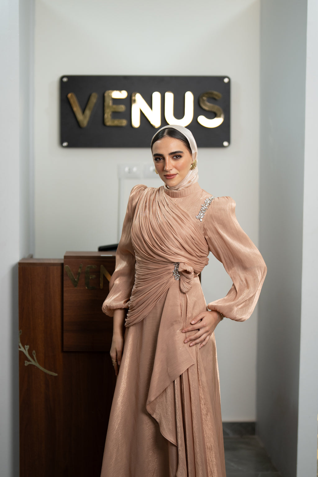 Marcella Dress - Taupe