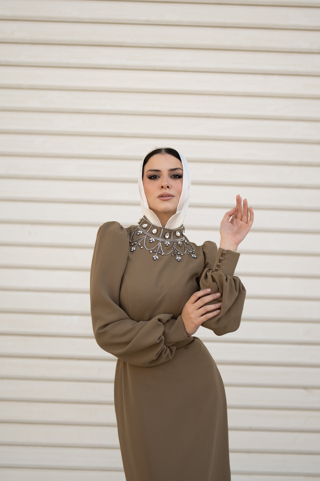 Majesty Dress - Olive