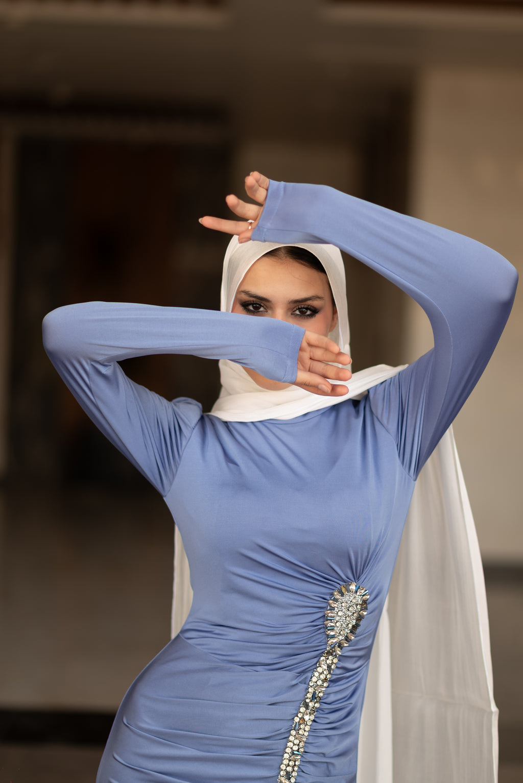 Zara Dress - Periwinkle Blue
