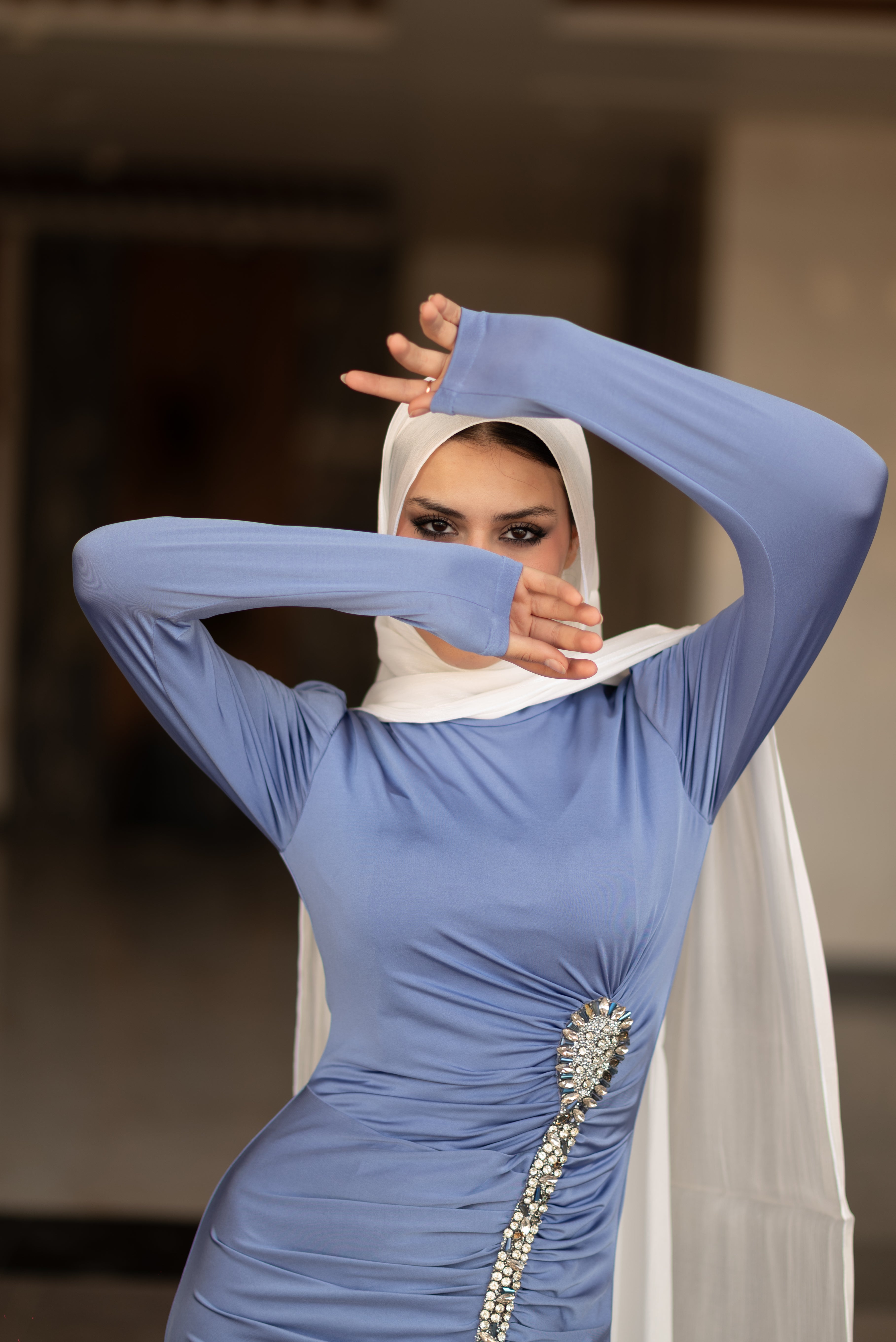Zara Dress - Periwinkle Blue