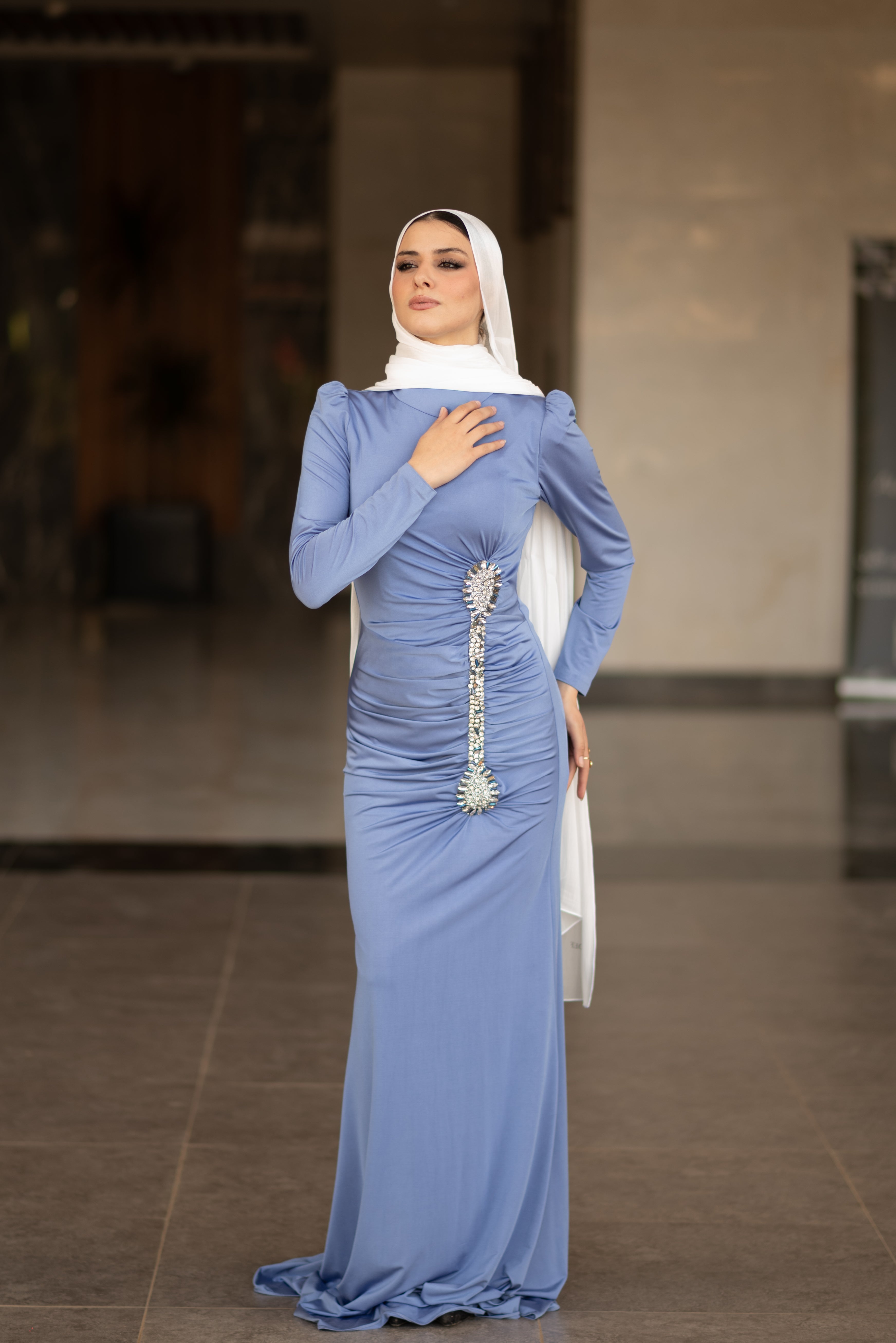 Zara Dress - Periwinkle Blue