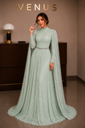 Celeste Cape Dress - Sage Green