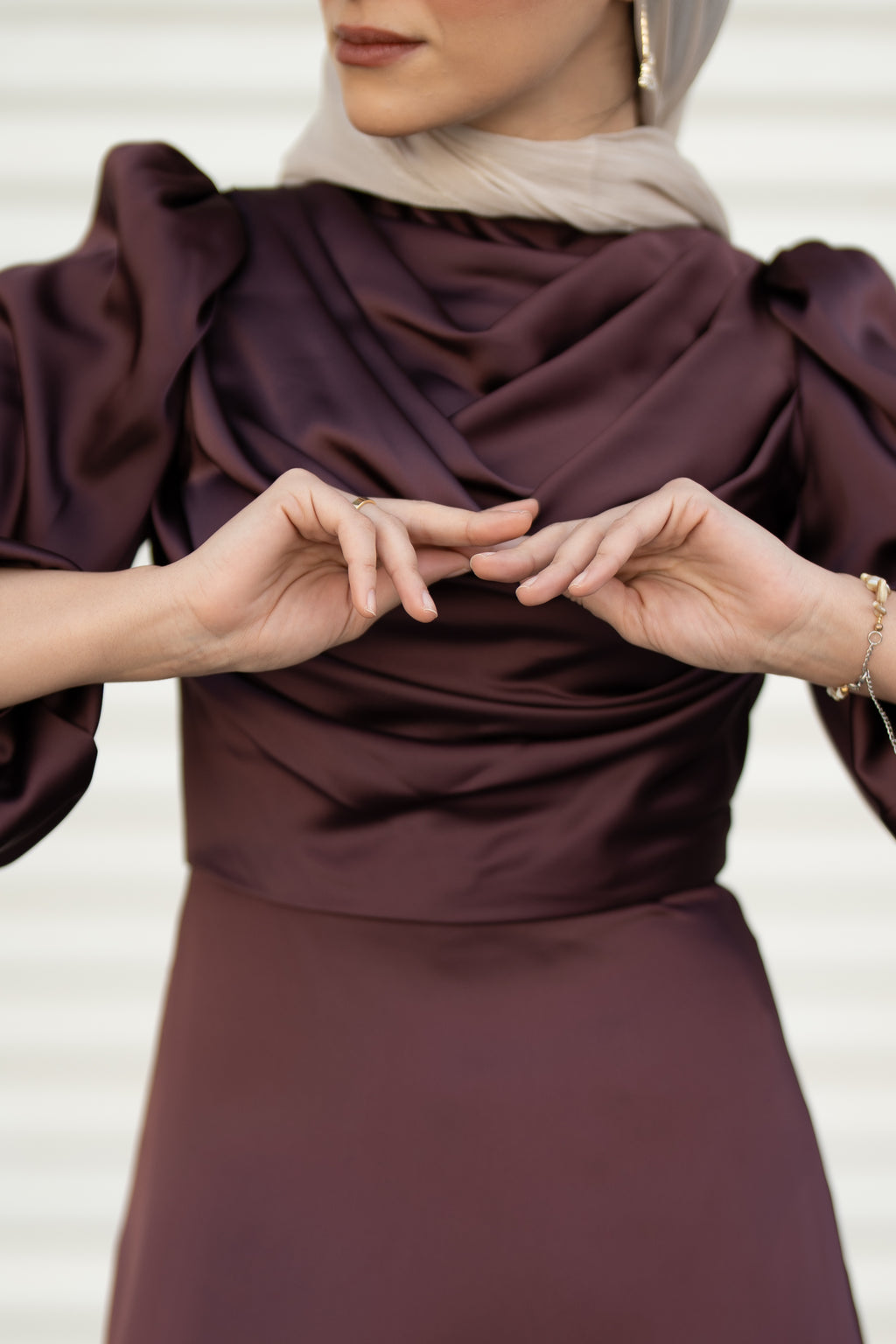 Valentina Dress - Deep Burgundy