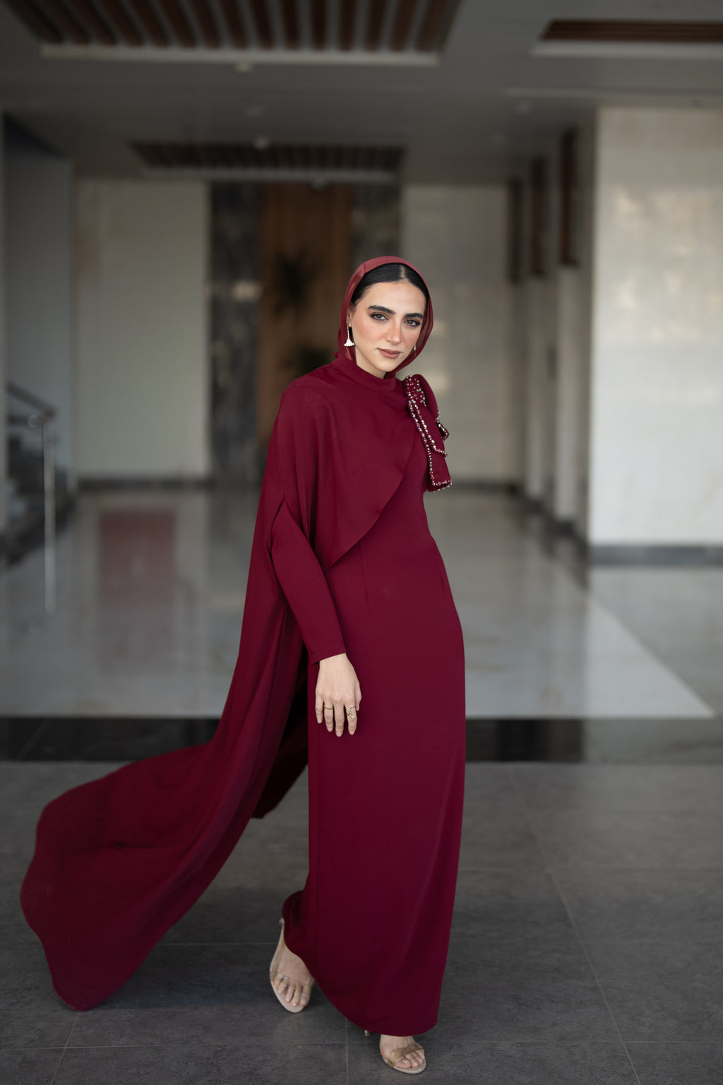Layla Dress - Wine Red