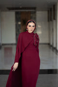 Layla Dress - Wine Red