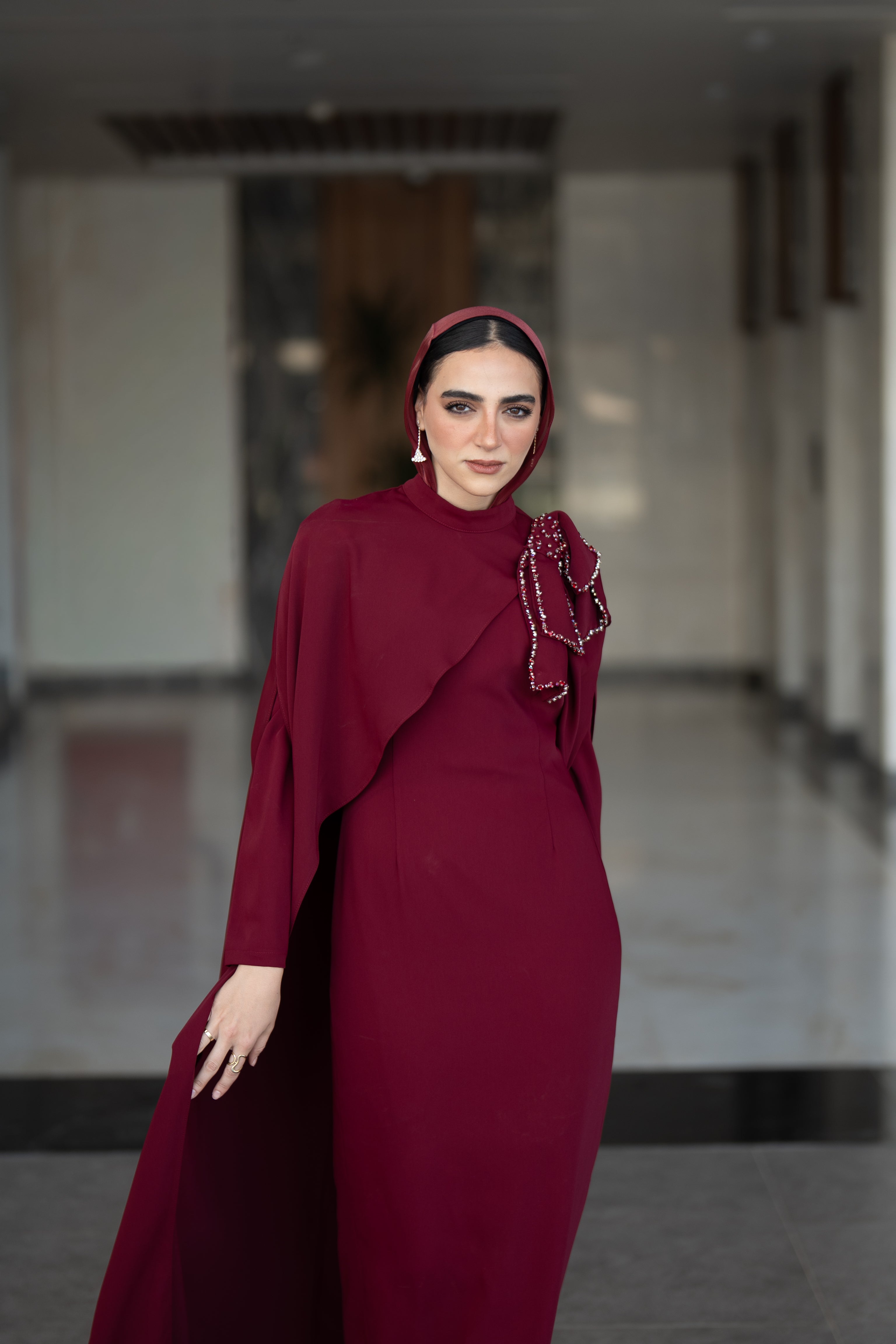 Layla Dress - Wine Red