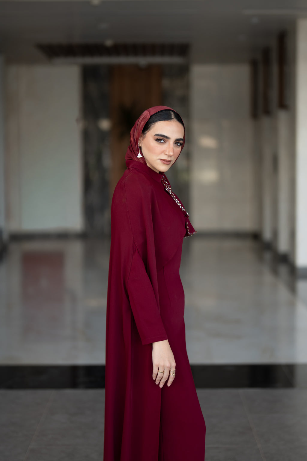 Layla Dress - Wine Red