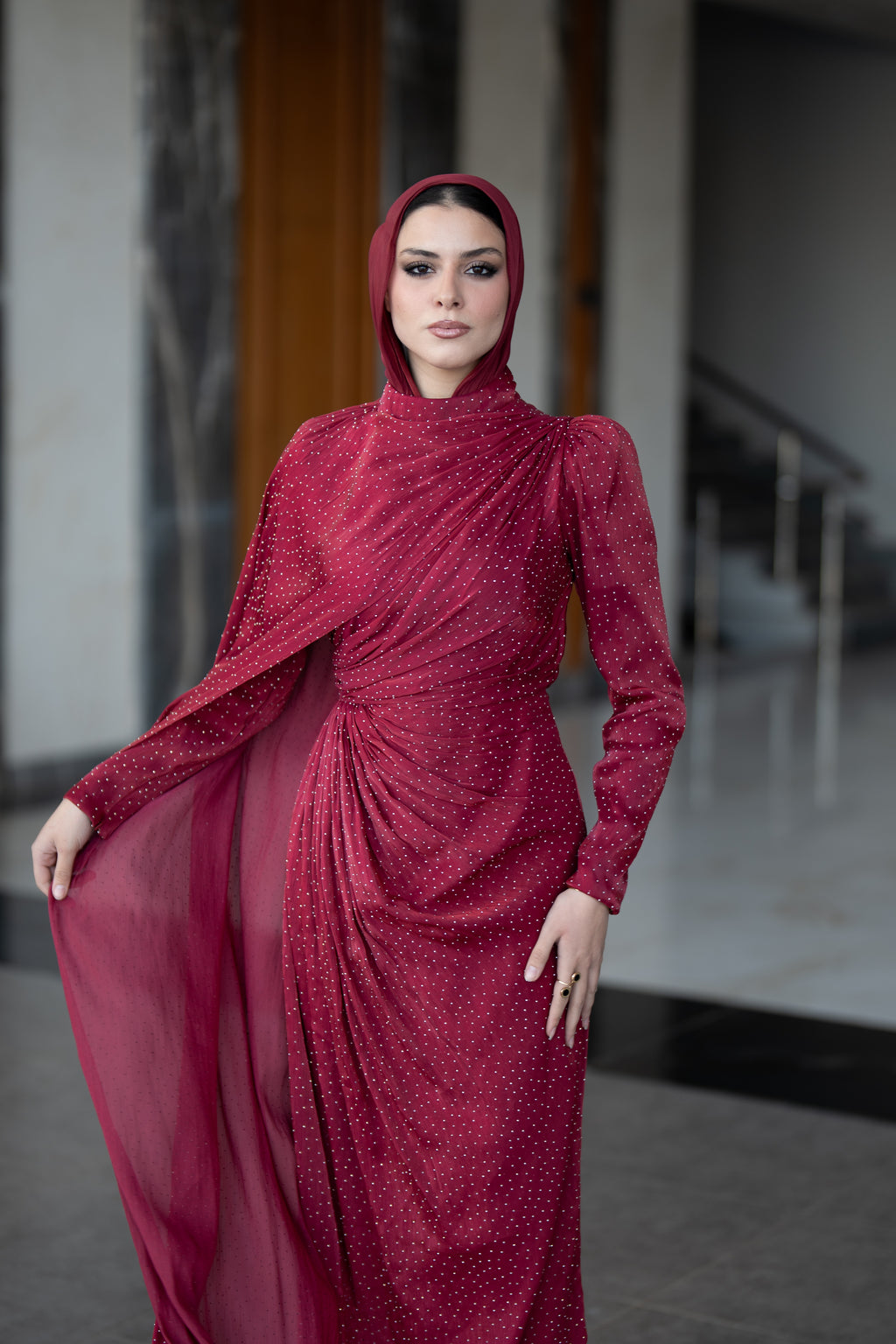 Vivienne Dress - Burgundy
