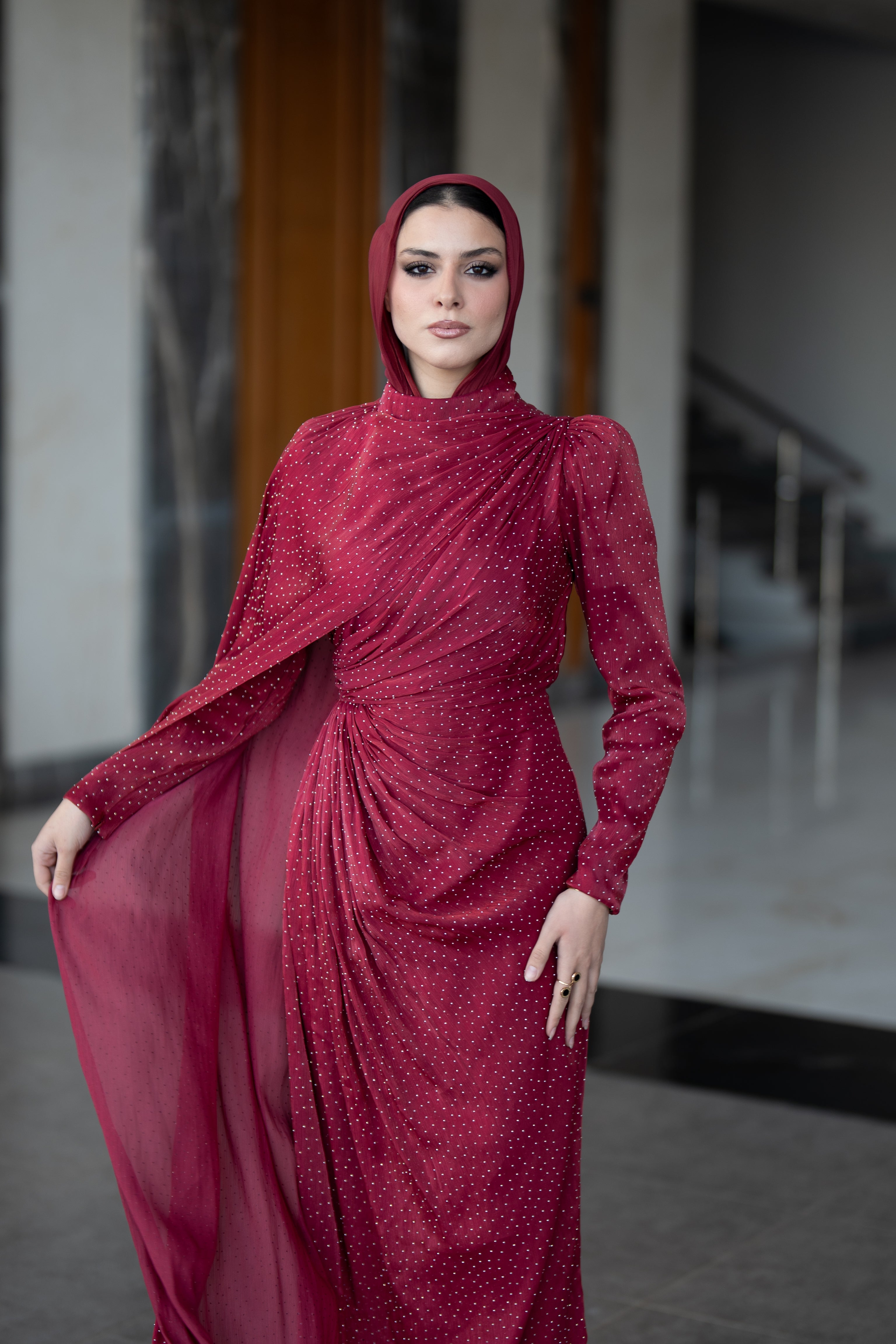 Vivienne Dress - Burgundy