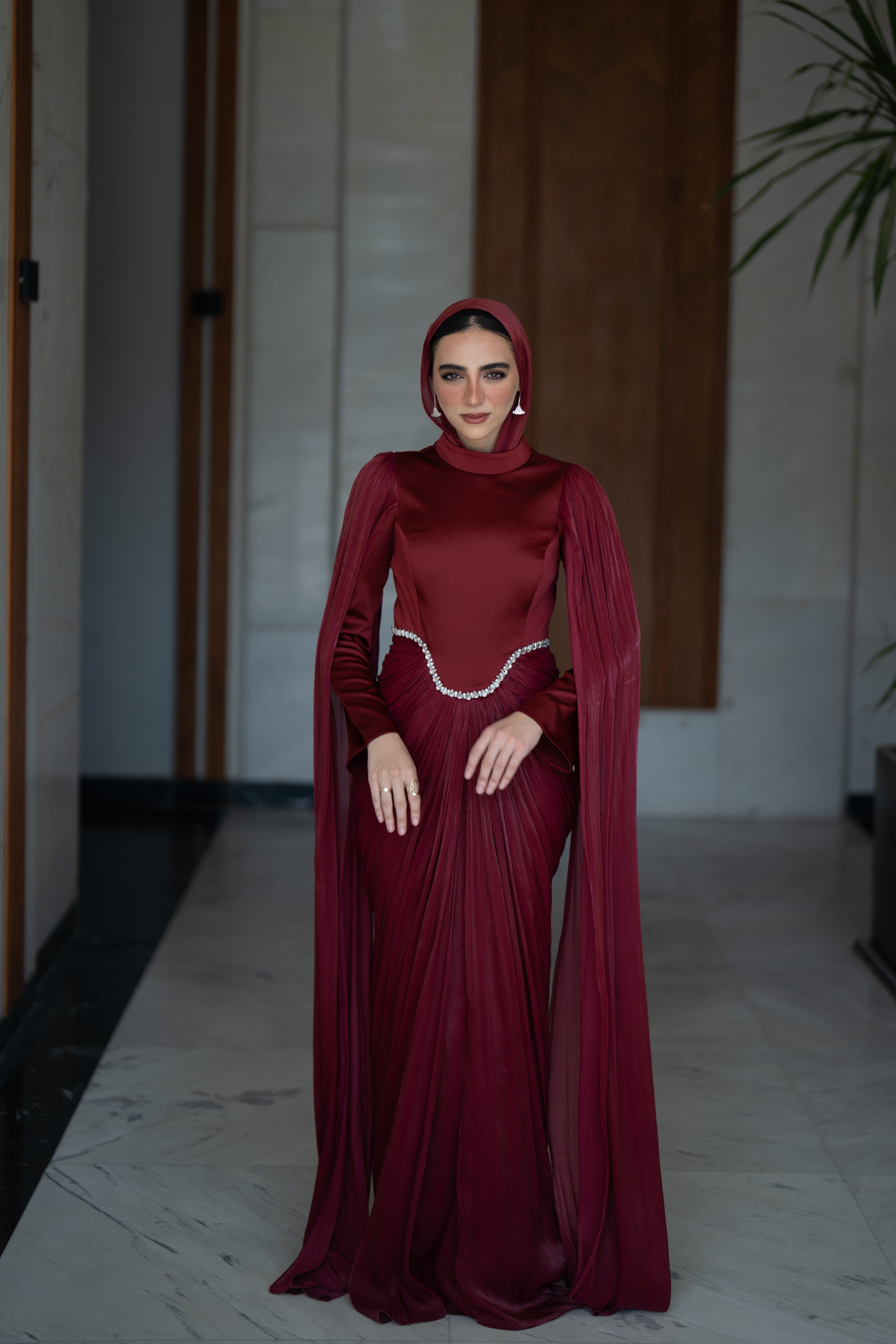 Sala Dress- Dark Red