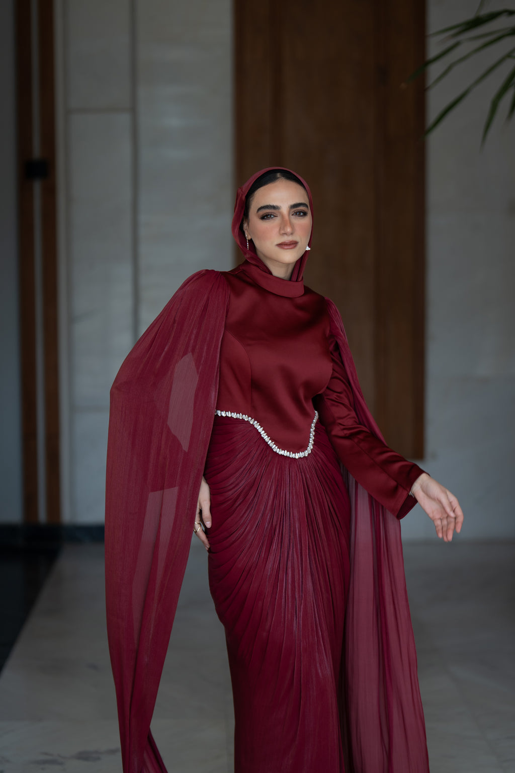 Sala Dress- Dark Red