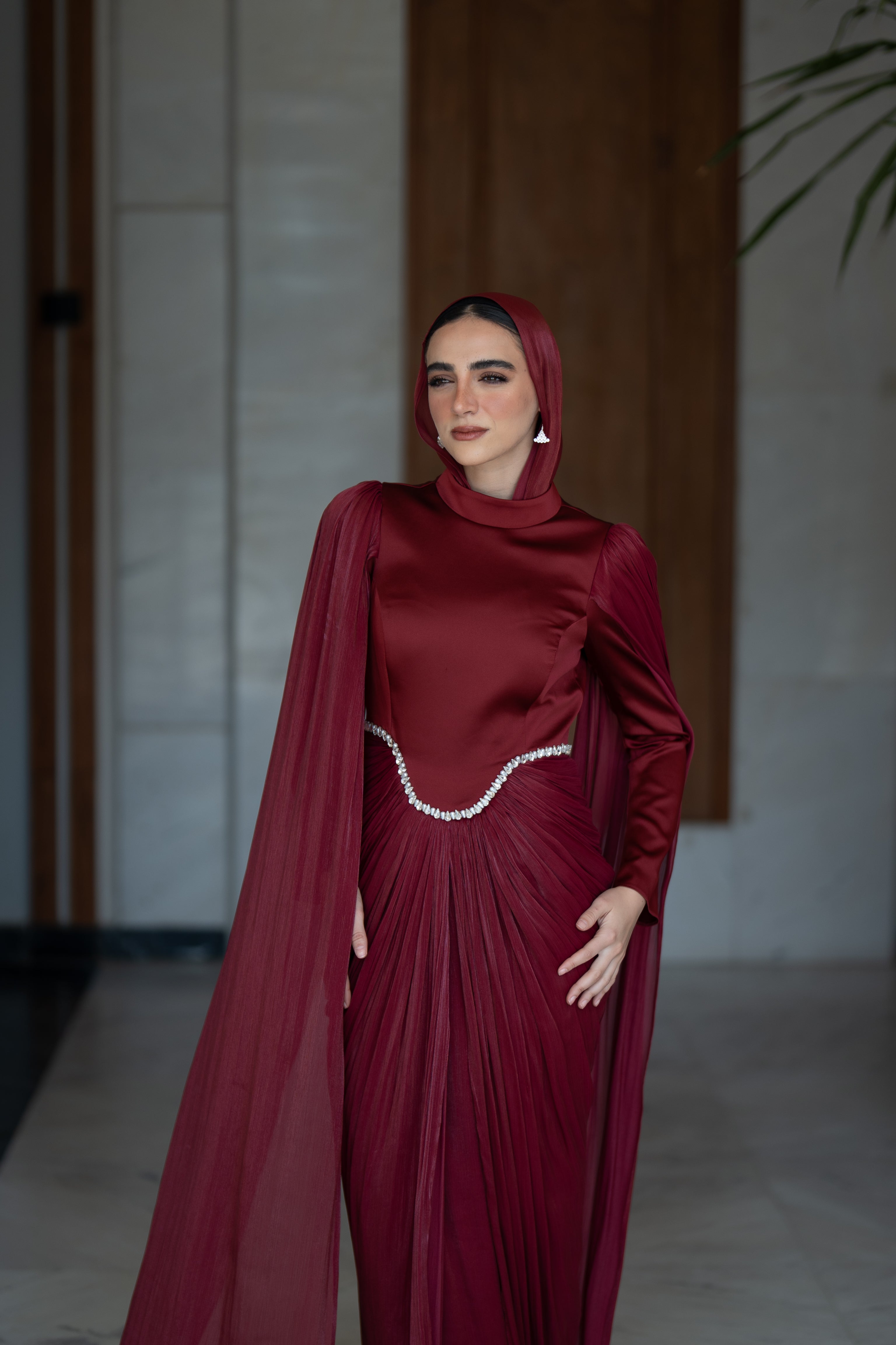 Sala Dress- Dark Red