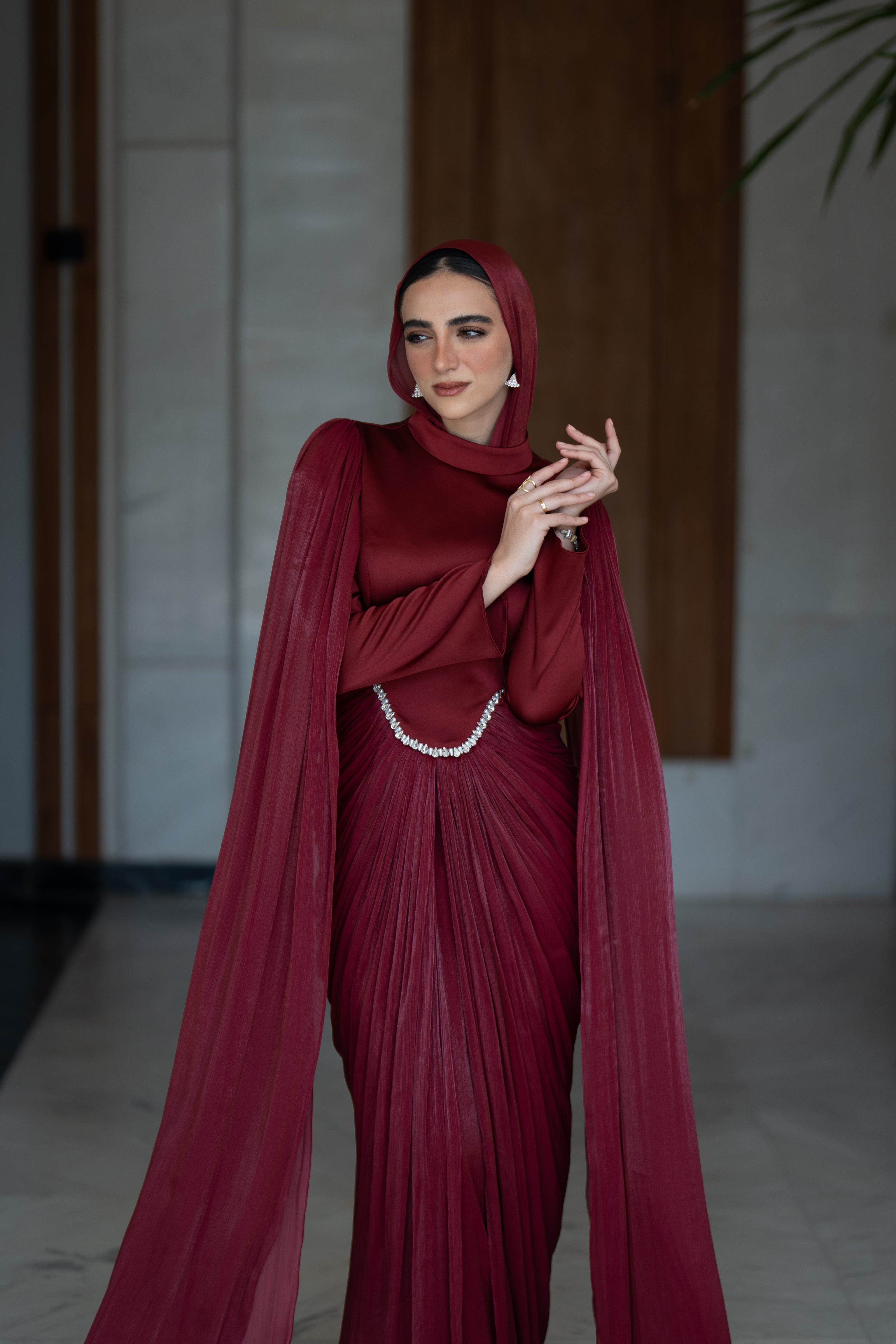 Sala Dress- Dark Red