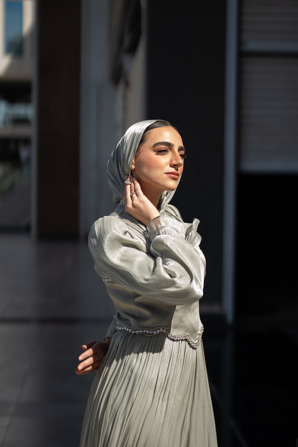 Elara Dress - Sage Green