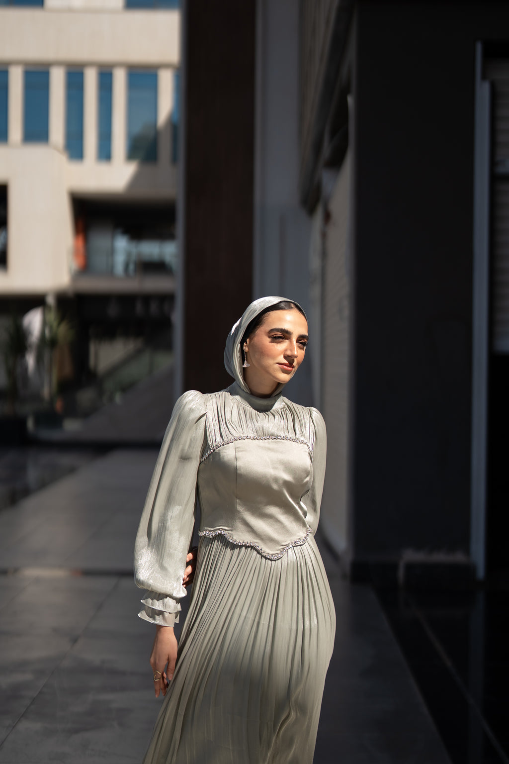 Elara Dress - Sage Green