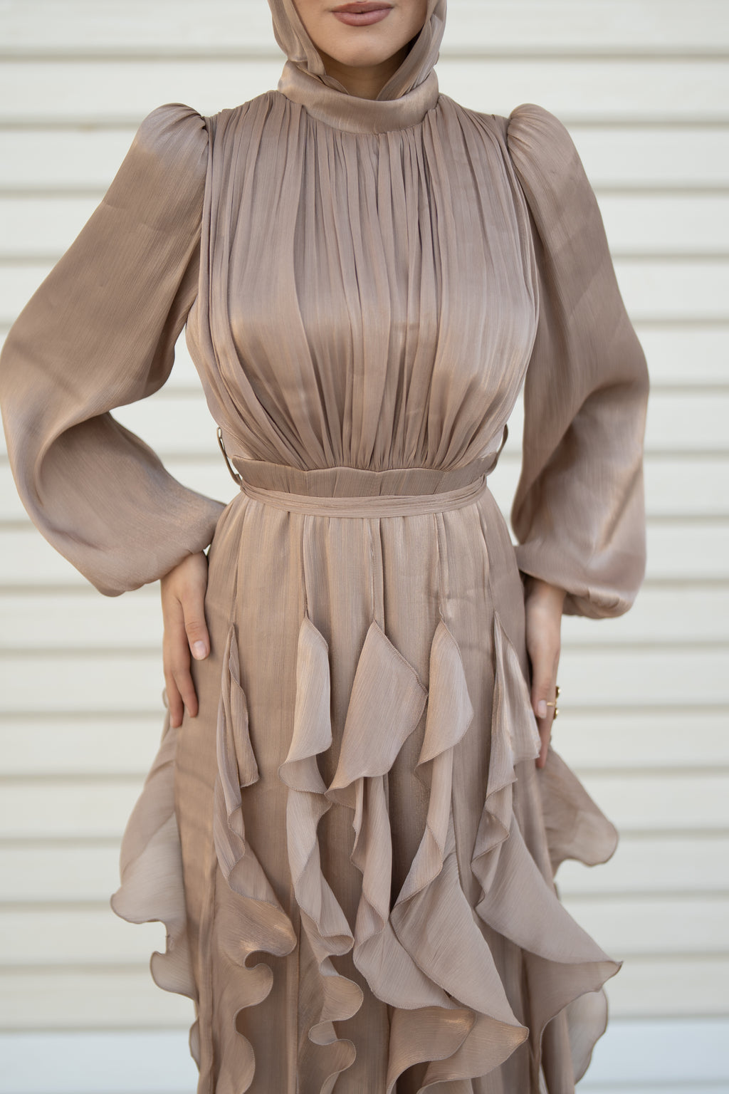 Feza Dress - Taupe