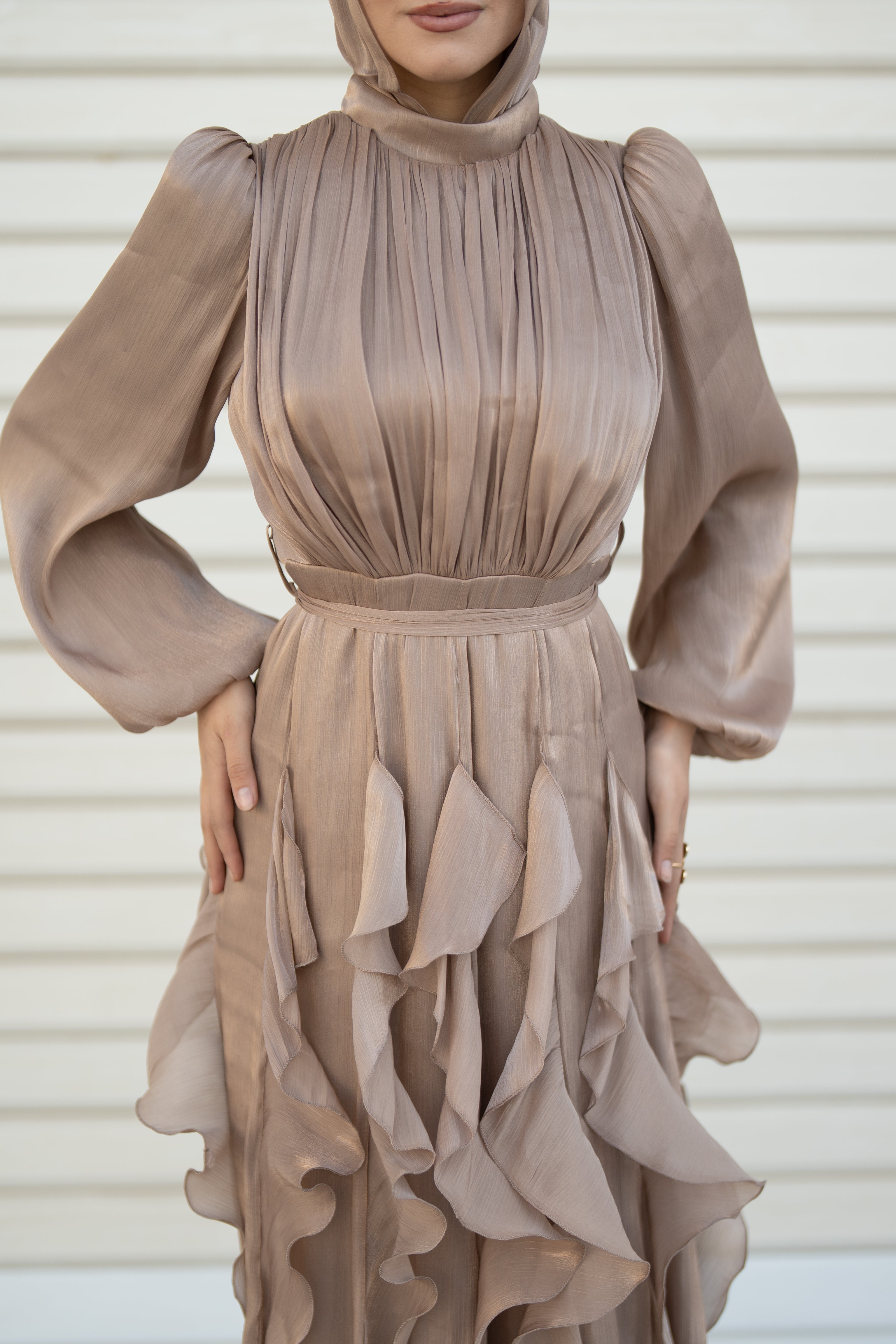 Feza Dress - Taupe
