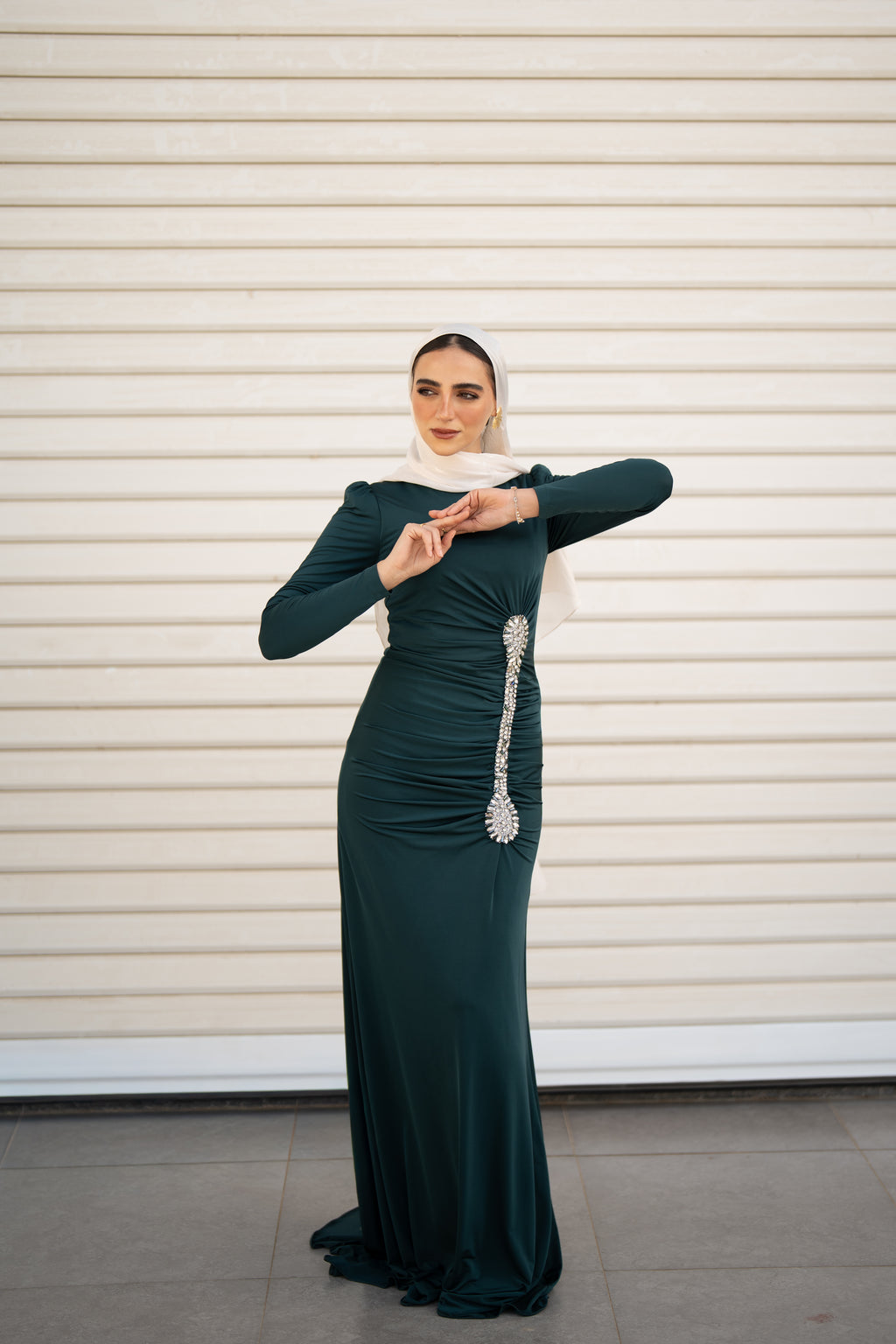 Zara Dress - Forest Green