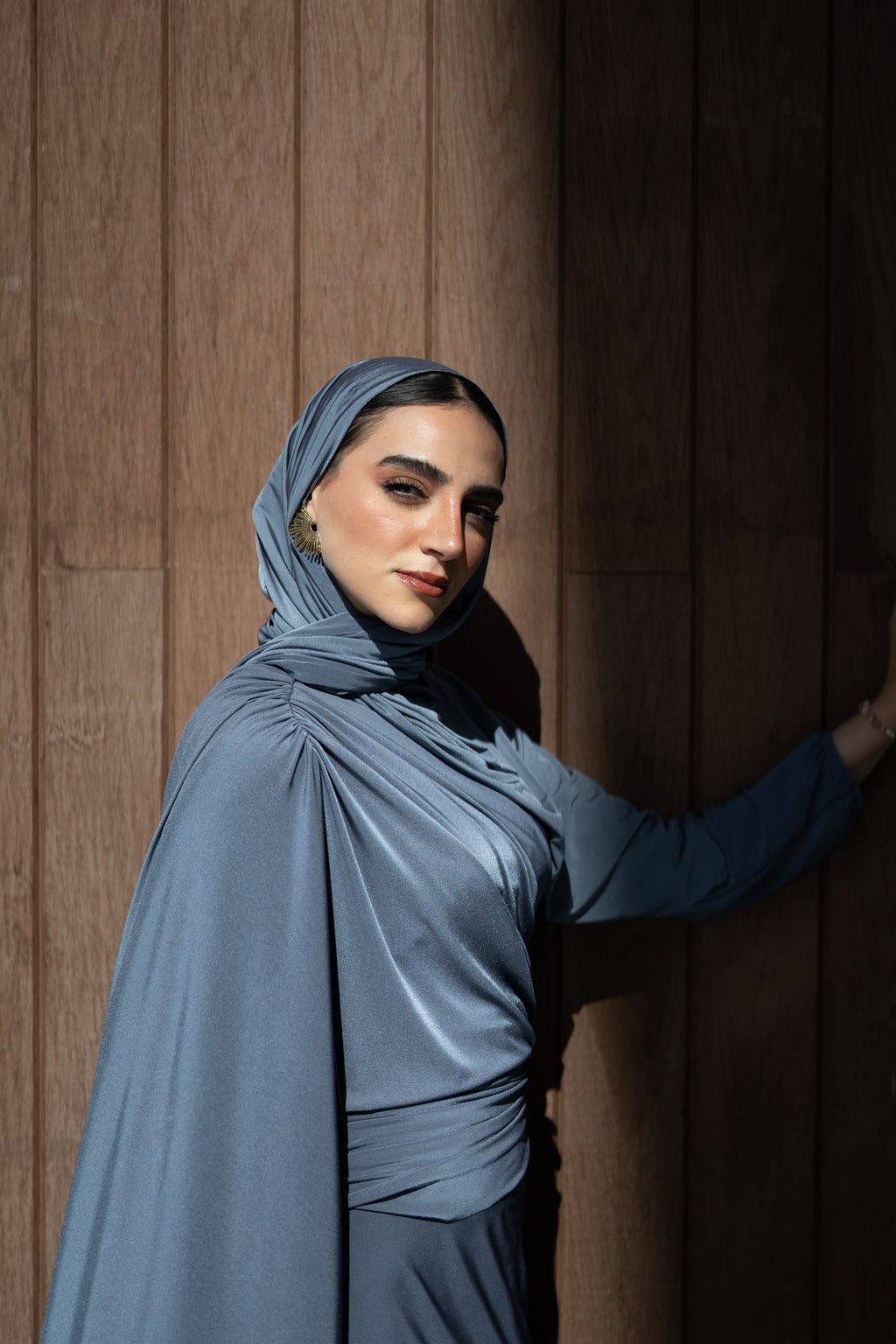 Sara Dress - Slate Blue