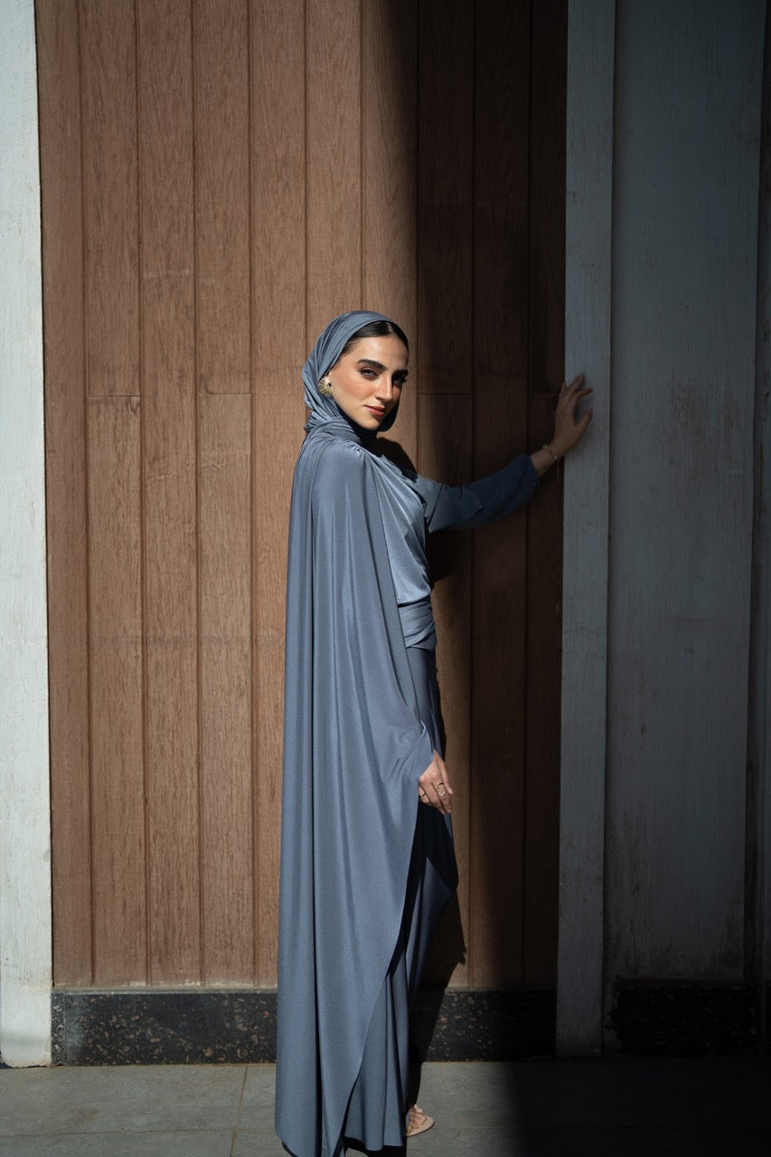 Sara Dress - Slate Blue