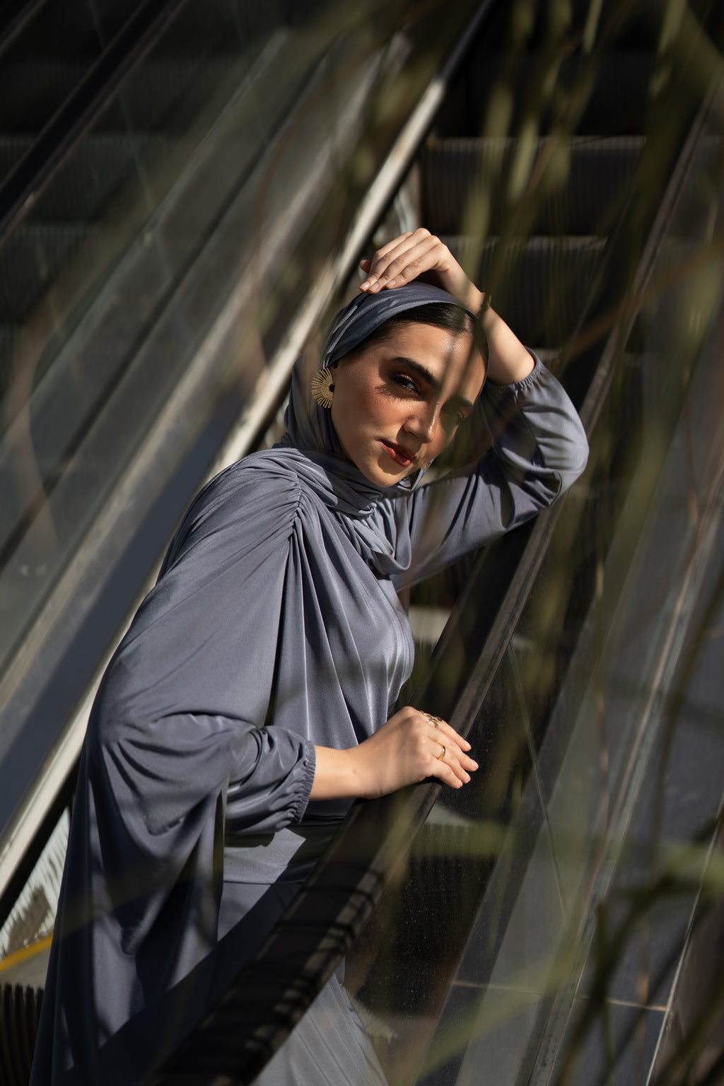 Sara Dress - Slate Blue