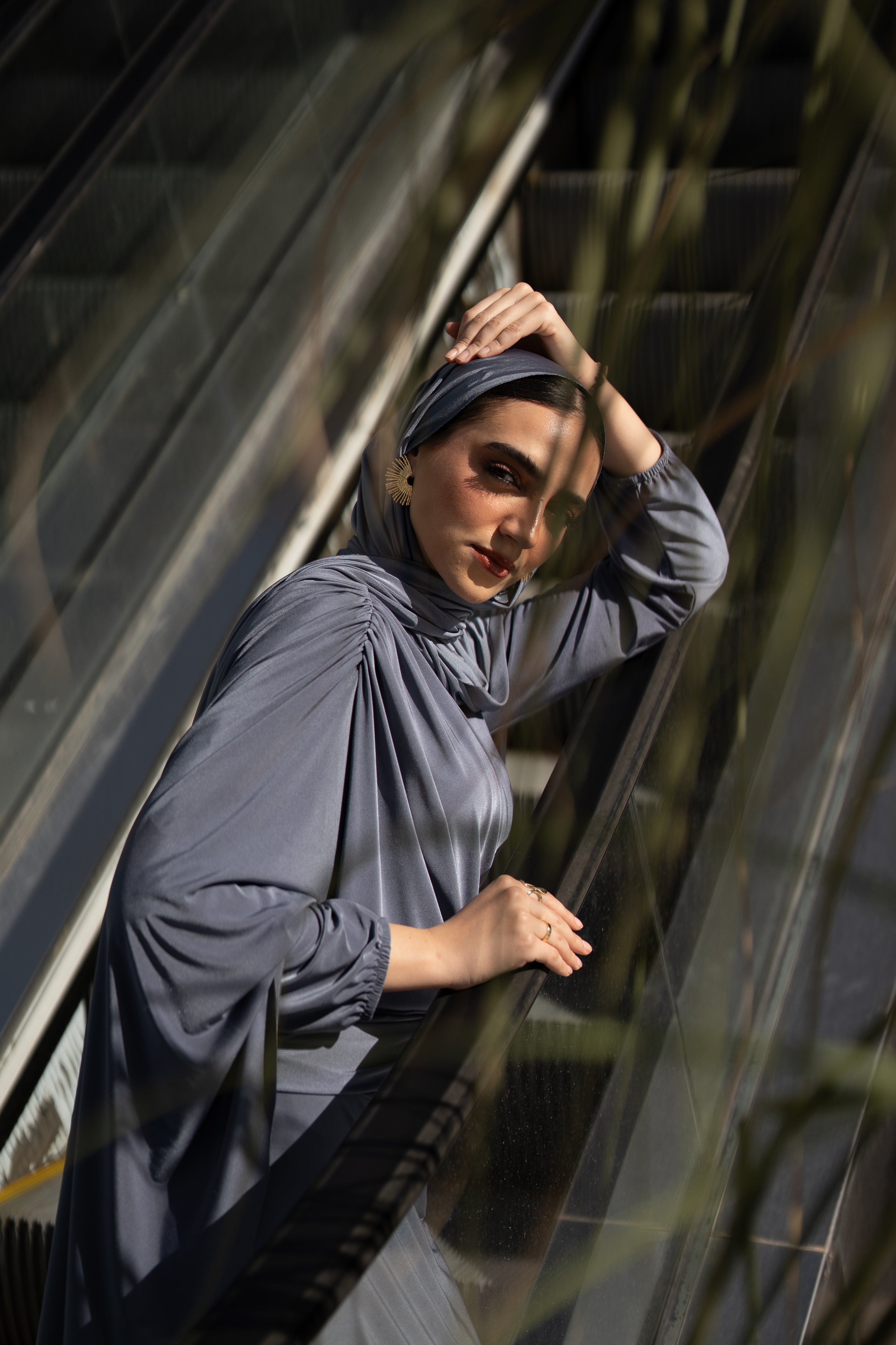 Sara Dress - Slate Blue