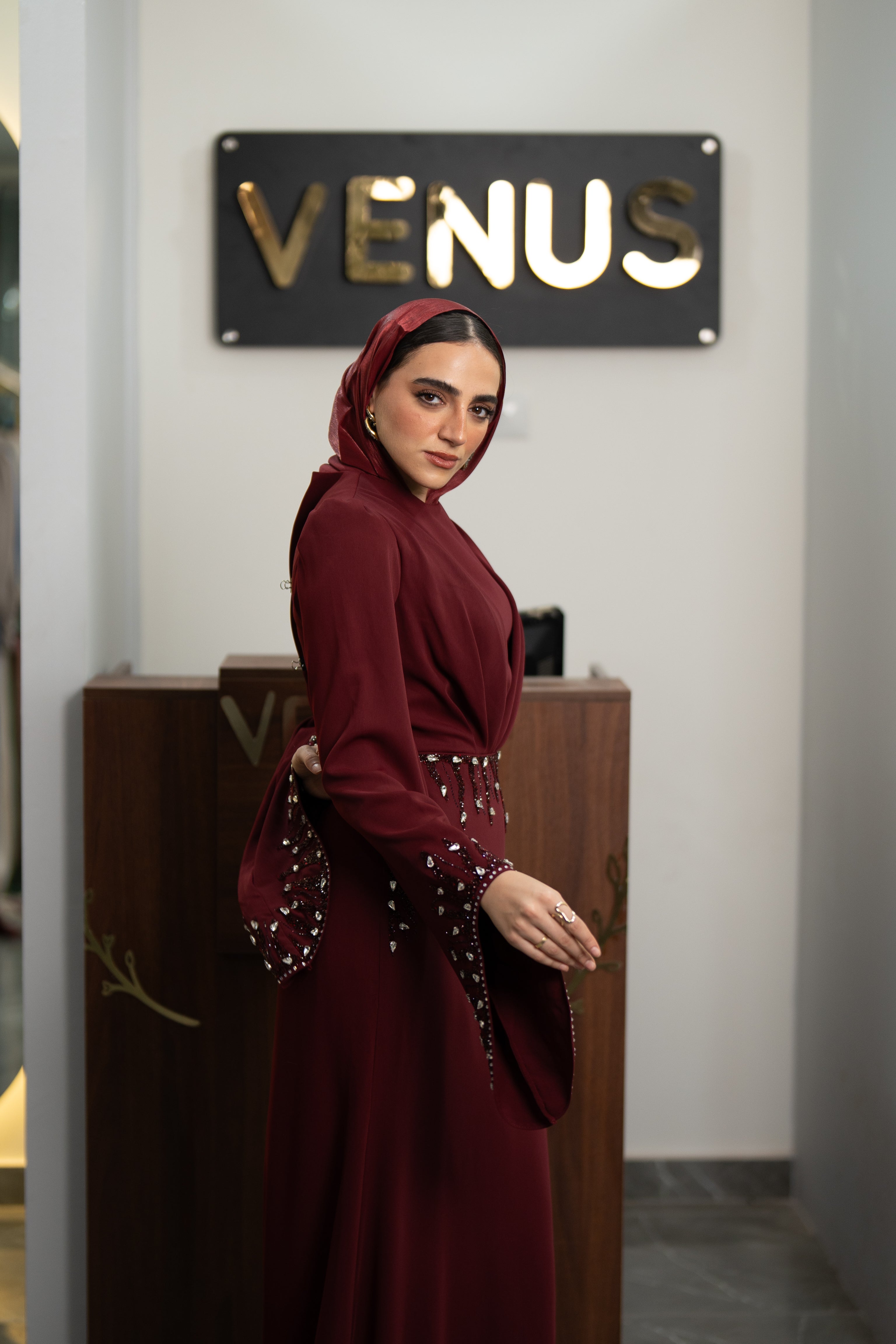 Celeste Dress - Burgundy