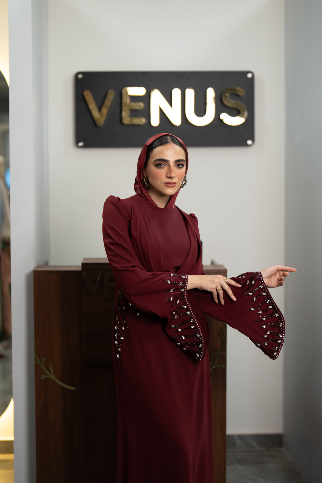 Celeste Dress - Burgundy