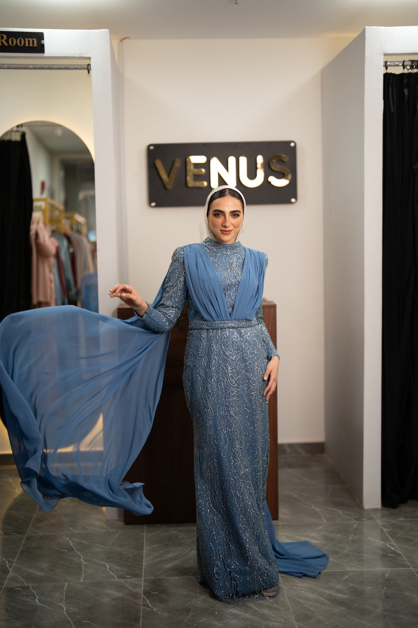 Isabella Dress - Navy Blue