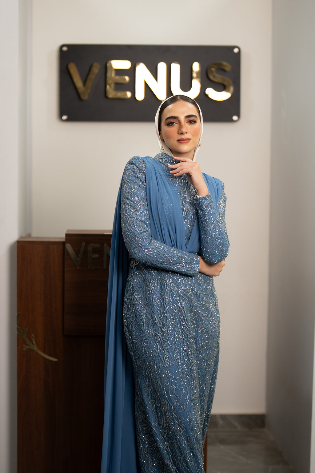 Isabella Dress - Navy Blue