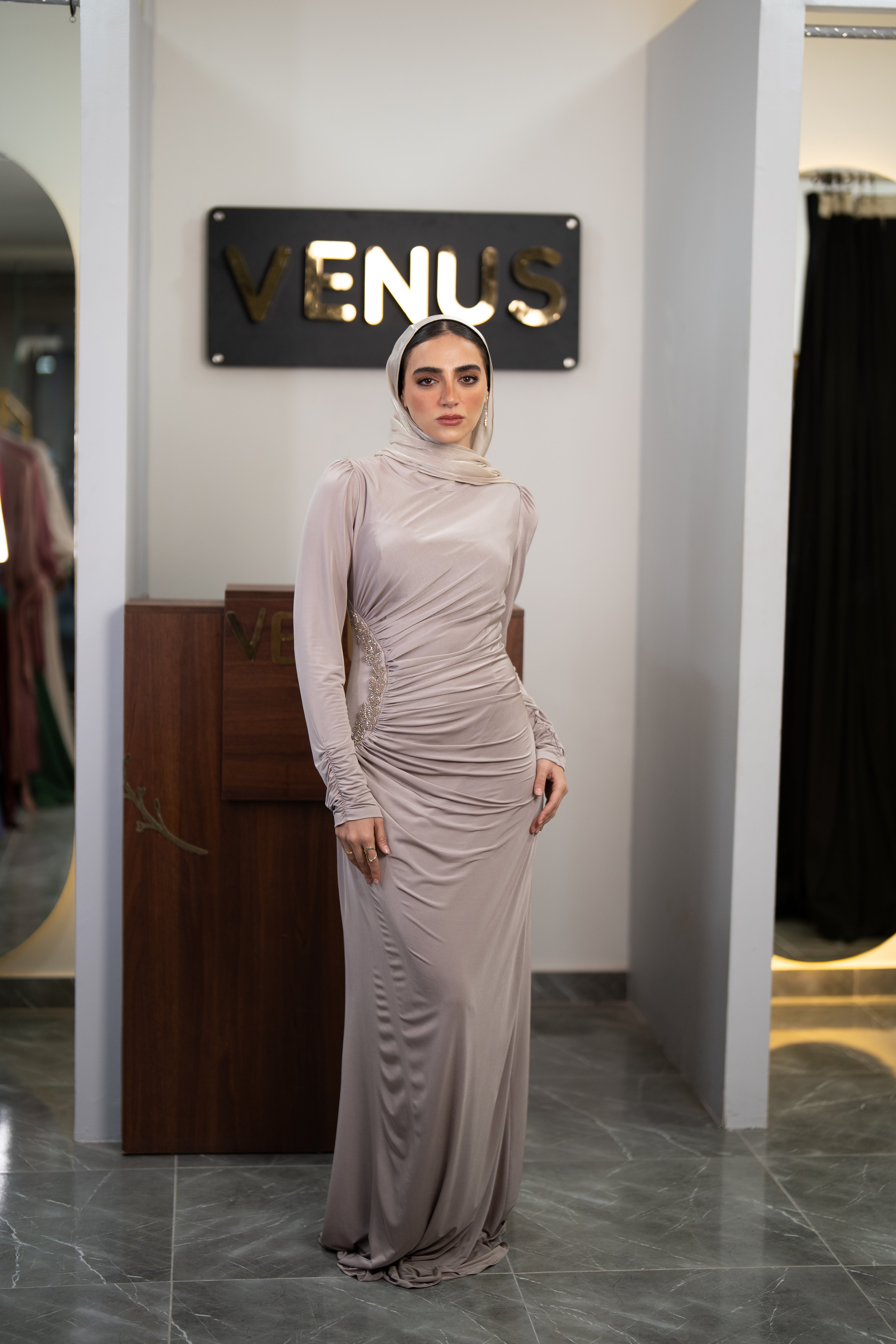 Serena Dress - Dusty Mauve