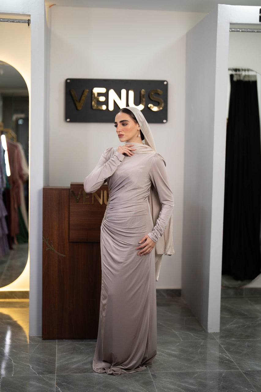 Serena Dress - Dusty Mauve