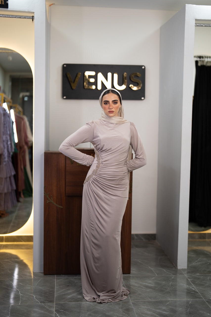 Serena Dress - Dusty Mauve