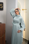 Rosette Dress - Ice Blue
