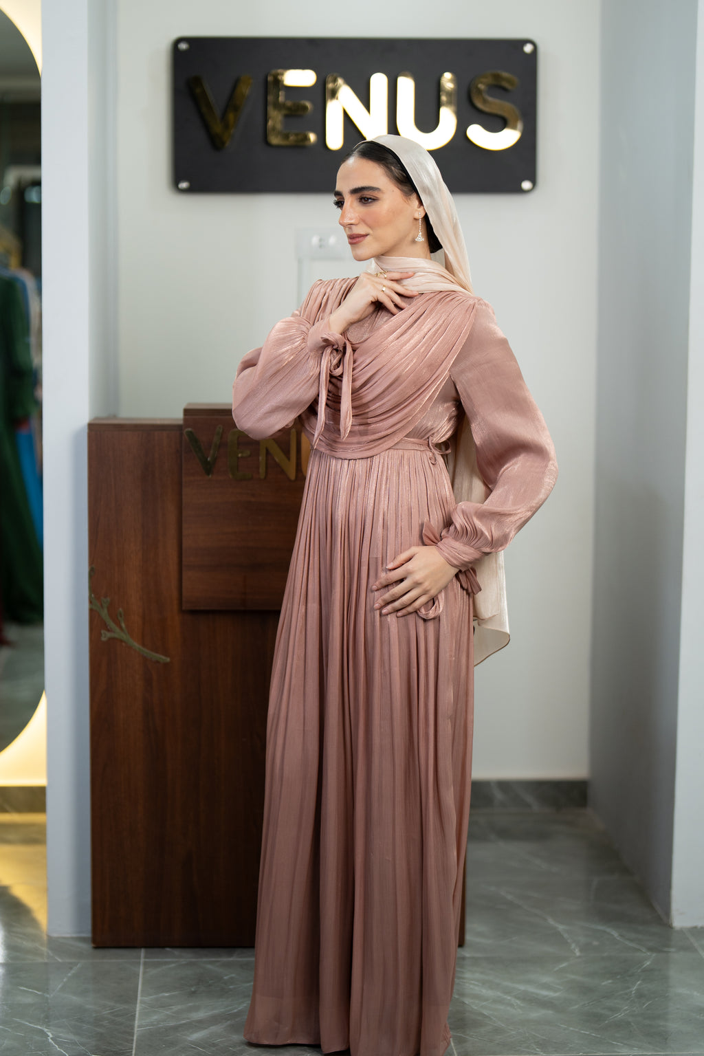 Rosette Dress - light pink