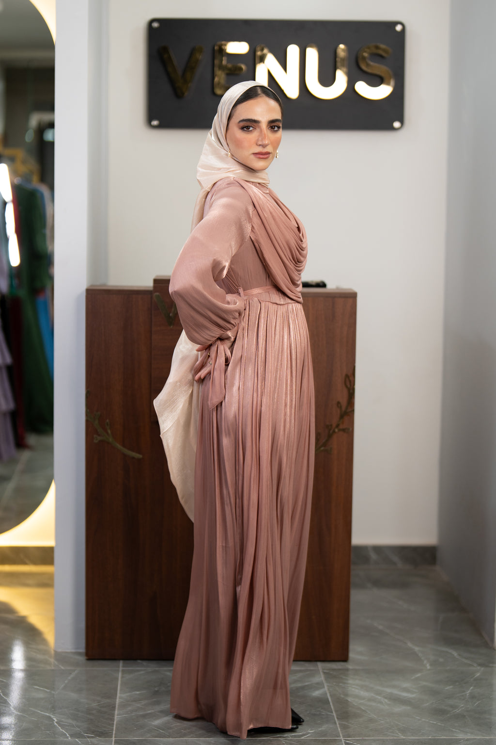Rosette Dress - light pink
