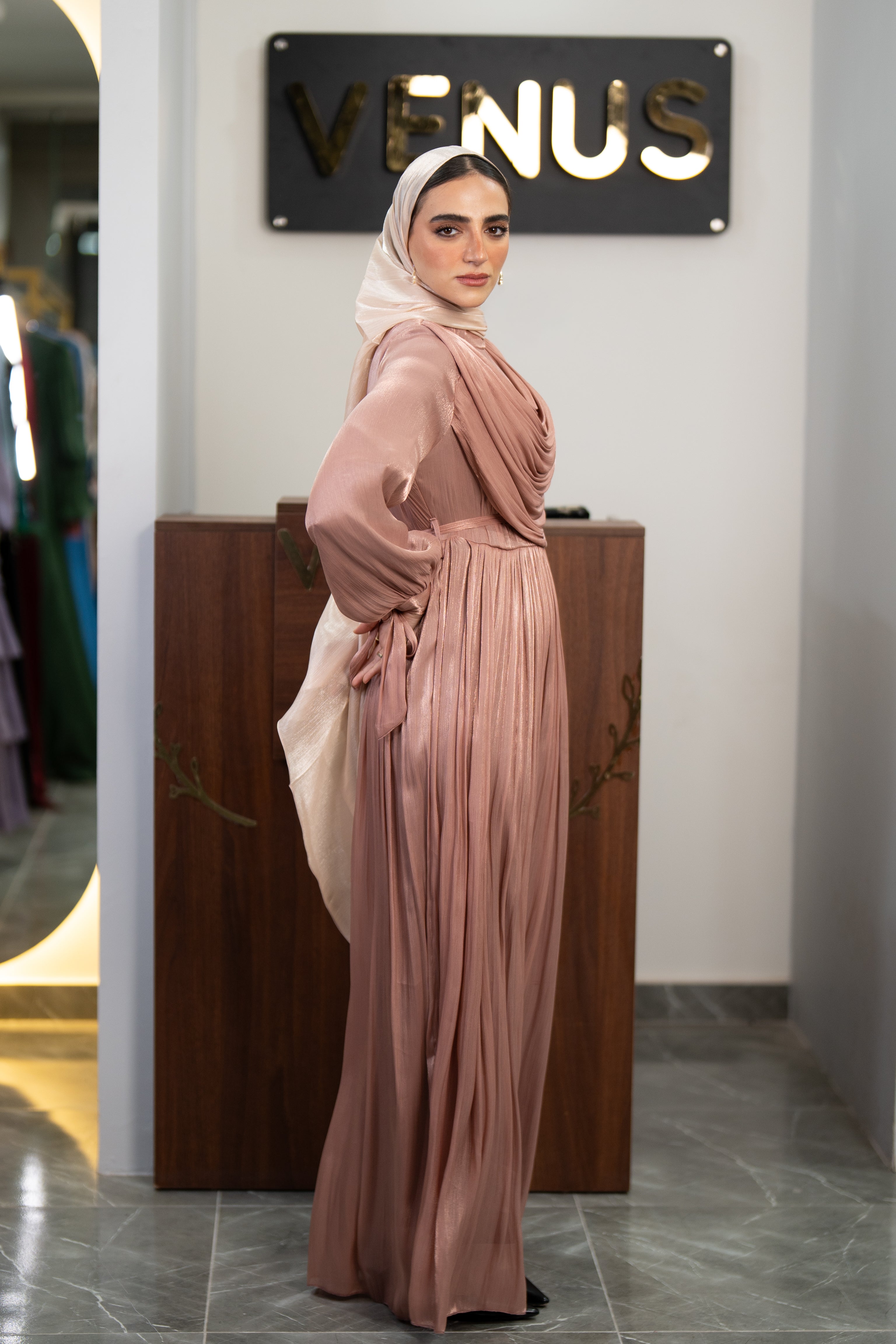 Rosette Dress - light pink
