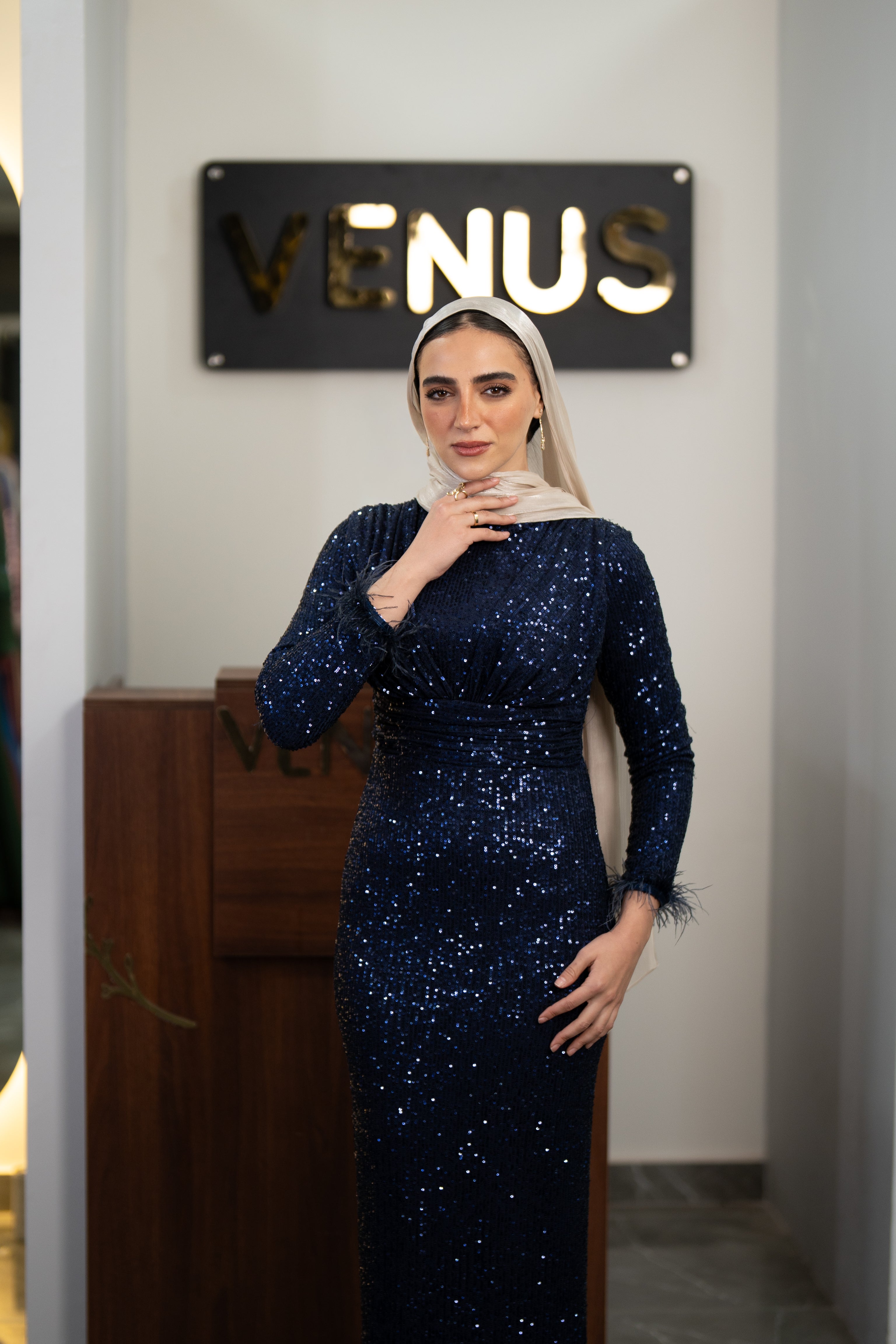 Glamour Dress - Navy