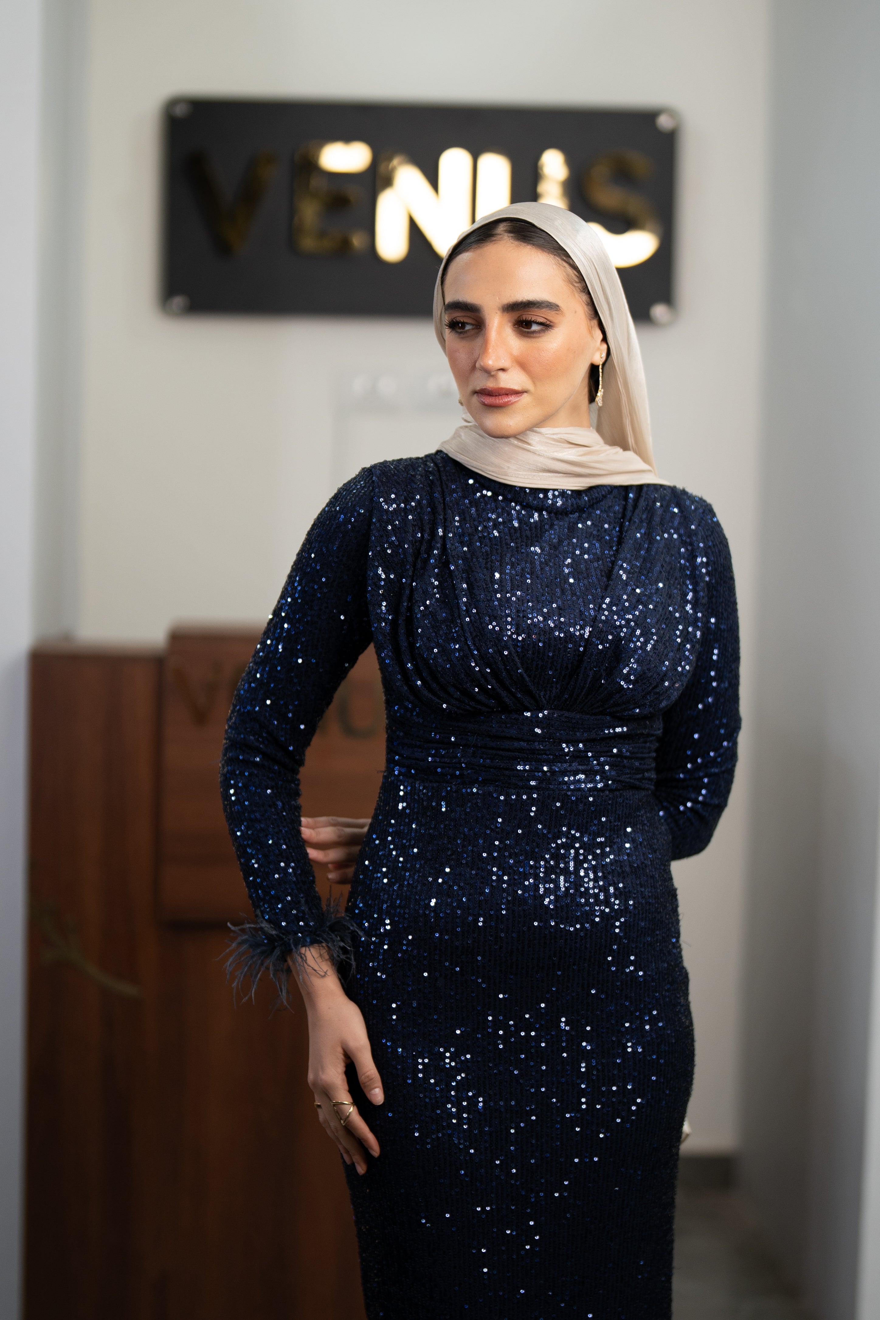 Glamour Dress - Navy