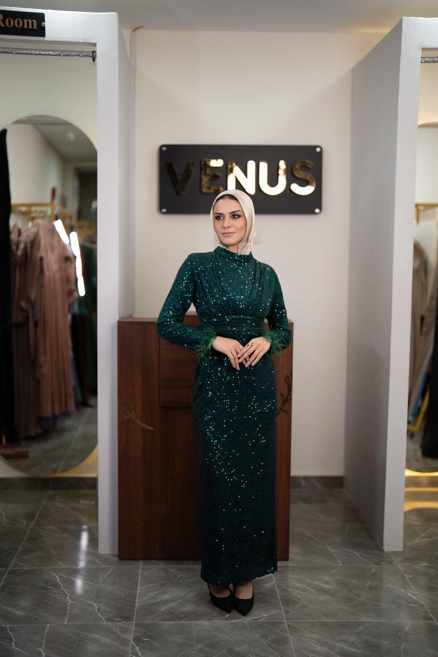 Glamour Dress - dark green