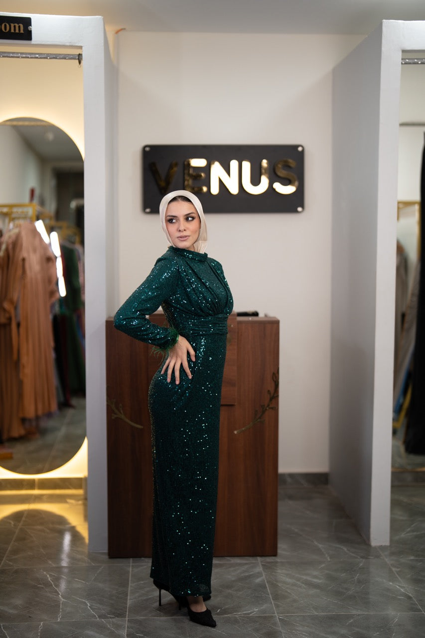 Glamour Dress - dark green