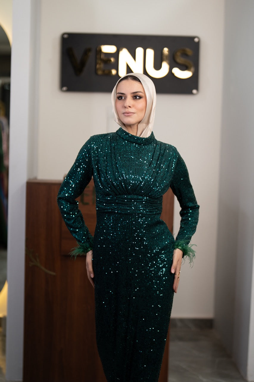 Glamour Dress - dark green