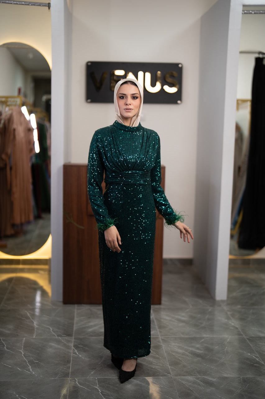 Glamour Dress - dark green