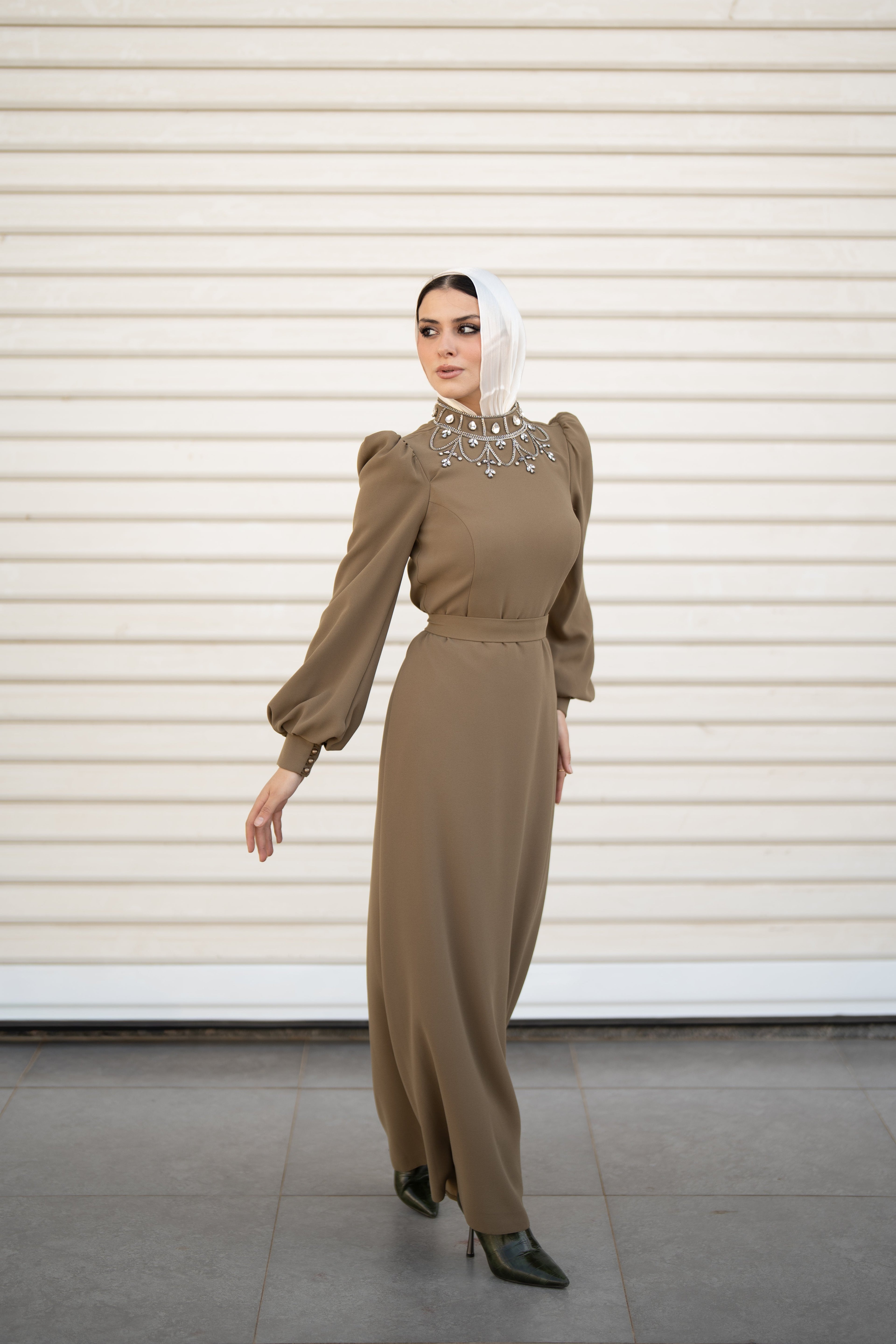 Majesty Dress - Olive