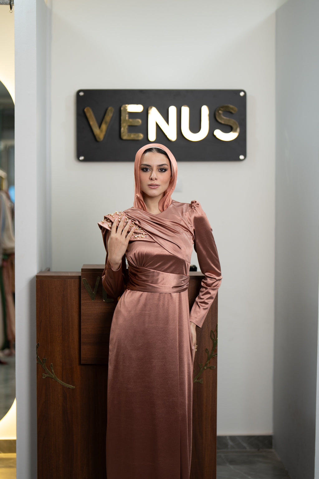 Aurelia Dress - Rose Gold