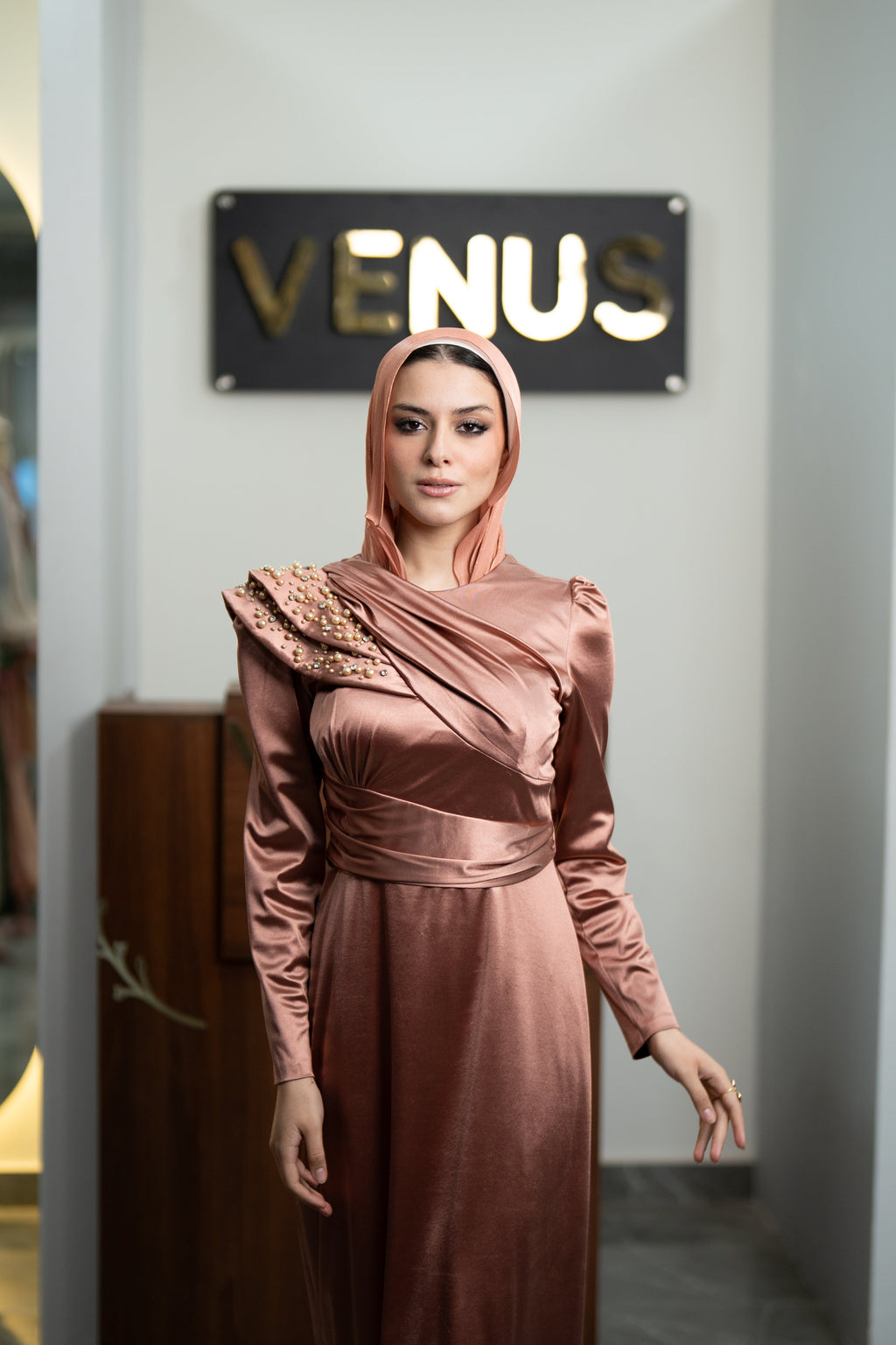 Aurelia Dress - Rose Gold