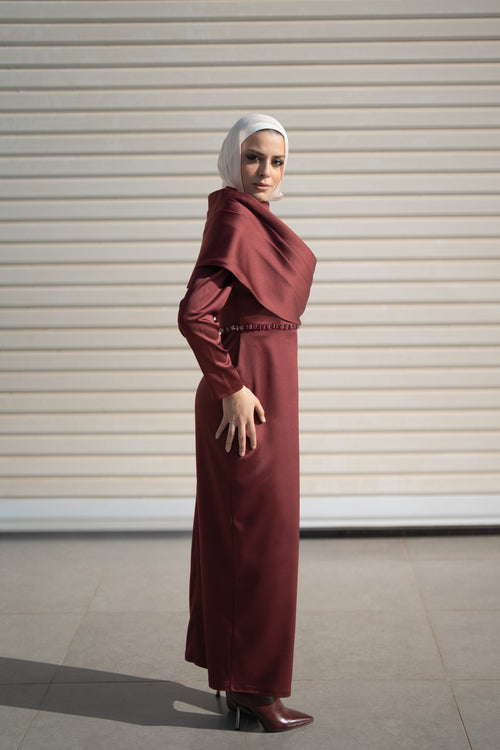 Amara Dress - Burgundy