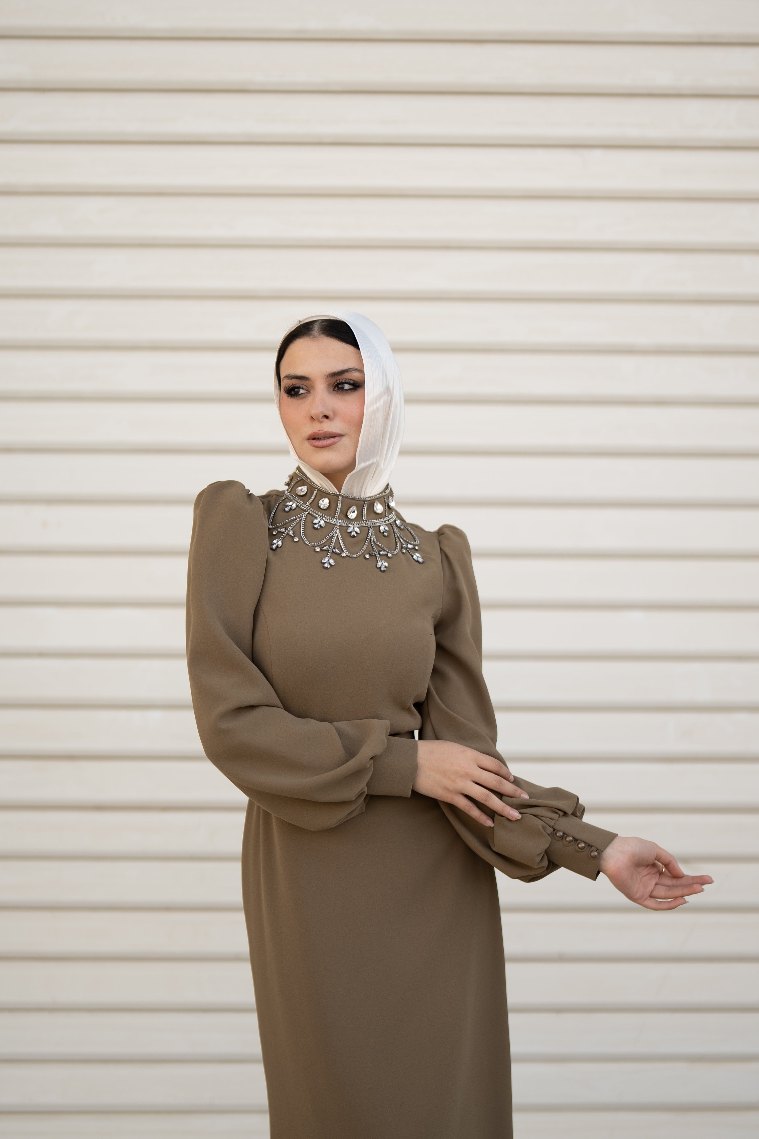 Majesty Dress - Olive